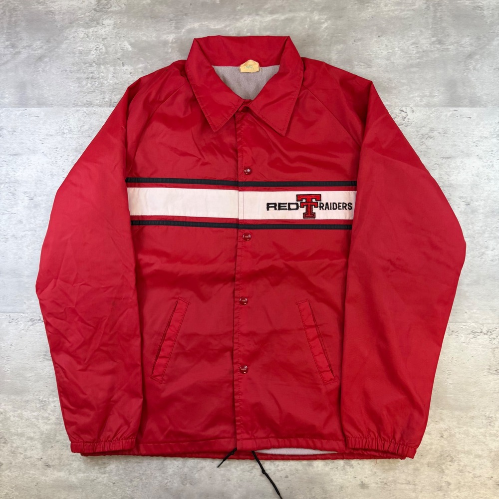 Vintage Chalk Line Texas Tech Red Raiders Coaches Jacket Red Mens Large USA Made